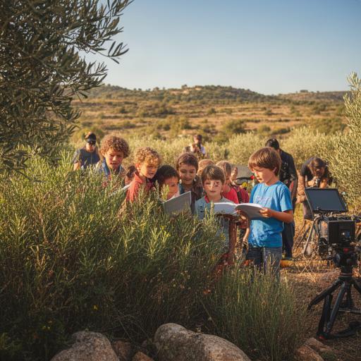 Rodaje de una serie educativa en un entorno natural de Andalucía